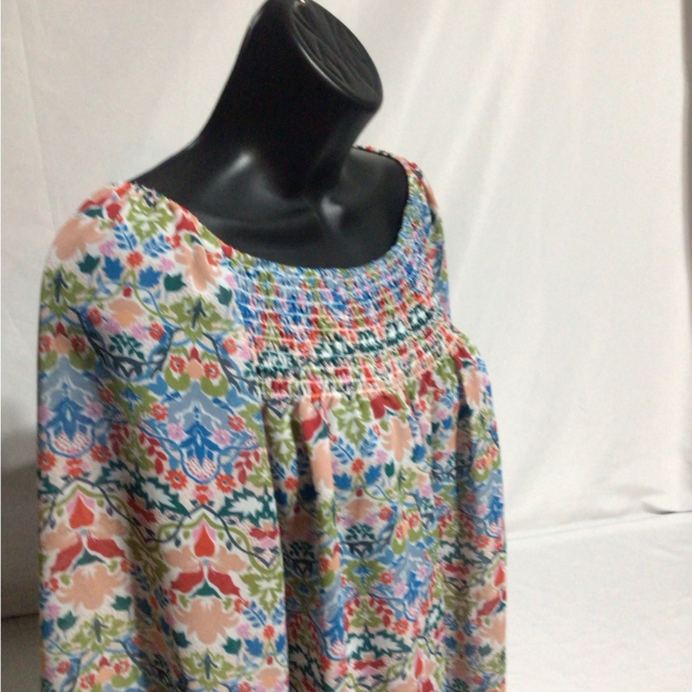 Valerie Steven’s, Elegant Floral Women's Bohemian Blouse 1X - Picture 4 of 12